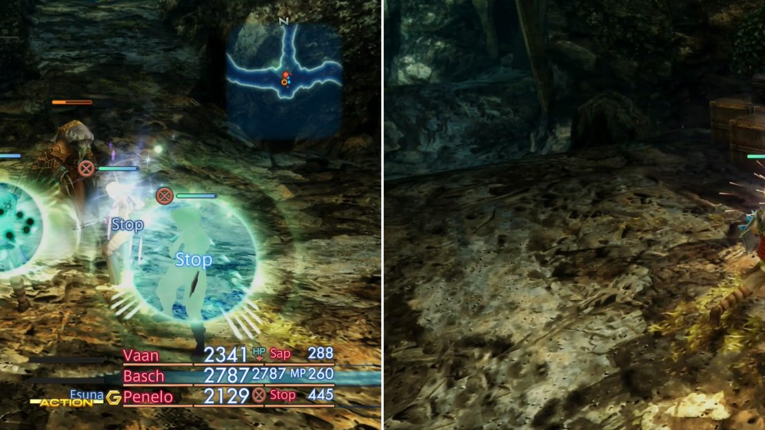 The Mindflayer can use many nasty attacks, like Time Requiem (left), but if you inflict Berserk on it, it’ll abandon those dangerous abilities (right), making the fight much easier.