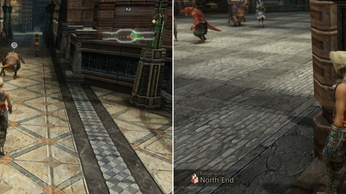 Simply chasing Renn will do you no good (left), but hiding behind, say, a pillar, or waiting for Renn to get distracted and appraoching from the flank will catch him off guard (right).