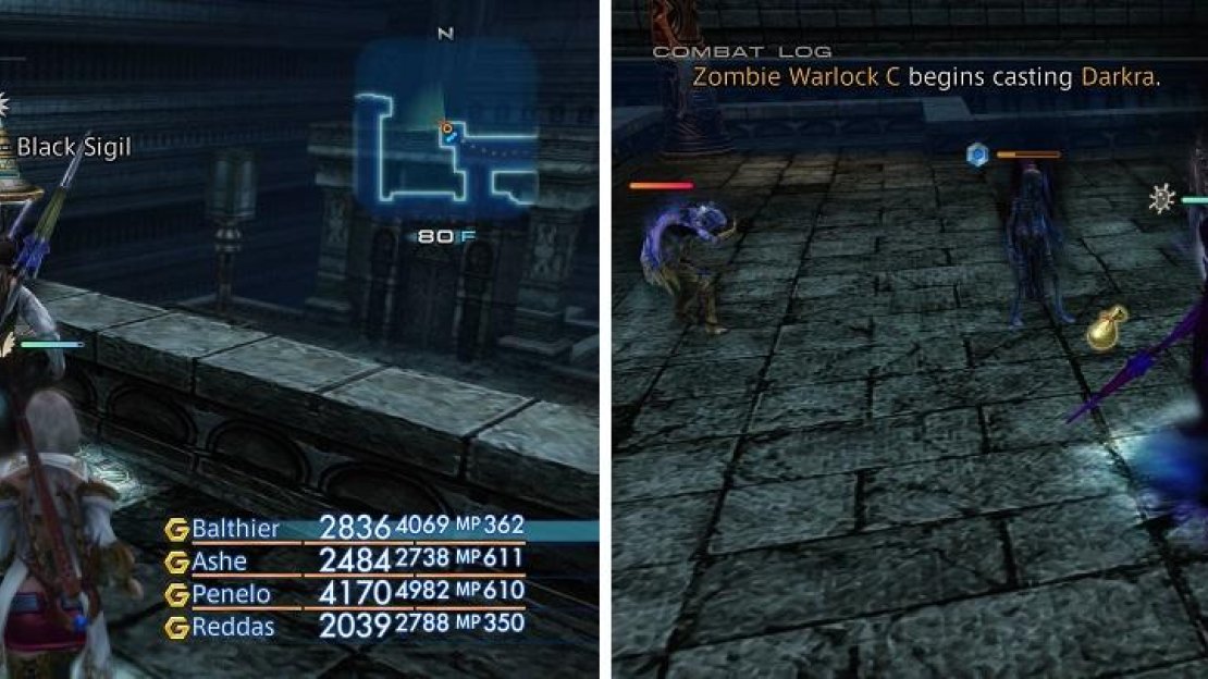 The Way Stones need to be used in a certain order (left) or else you end up having to fight a horde of undead (right).