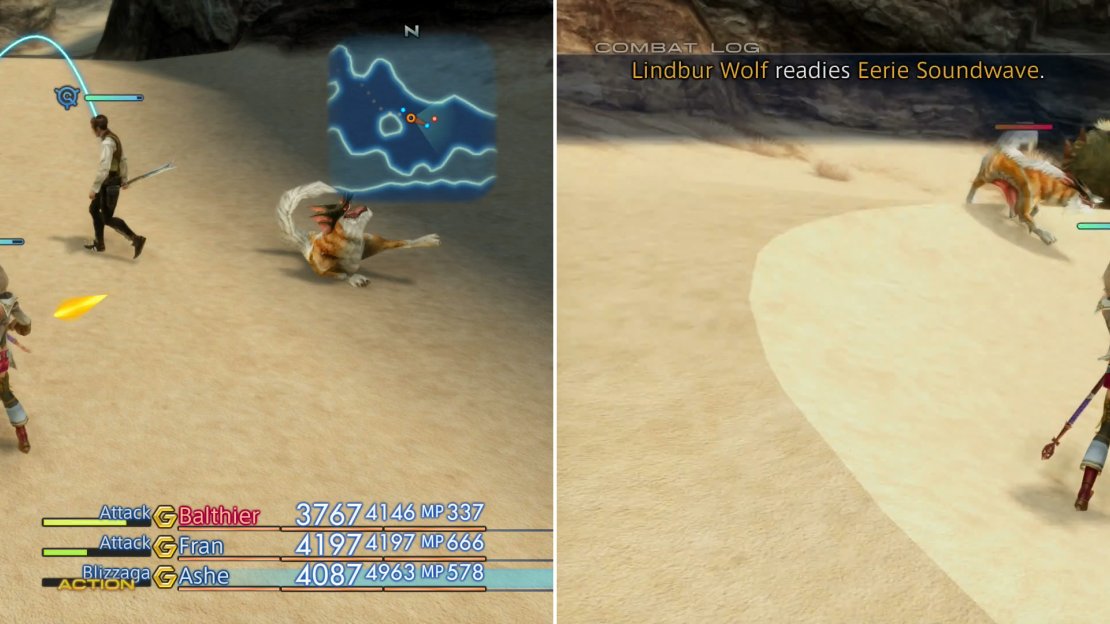 To lure out the Kaiser Wolf you’ll need to kill Lindbur Wolf, which means you’ll need to kill twenty lesser Wolves (left), then dispatch Lindbur Wolf (right).