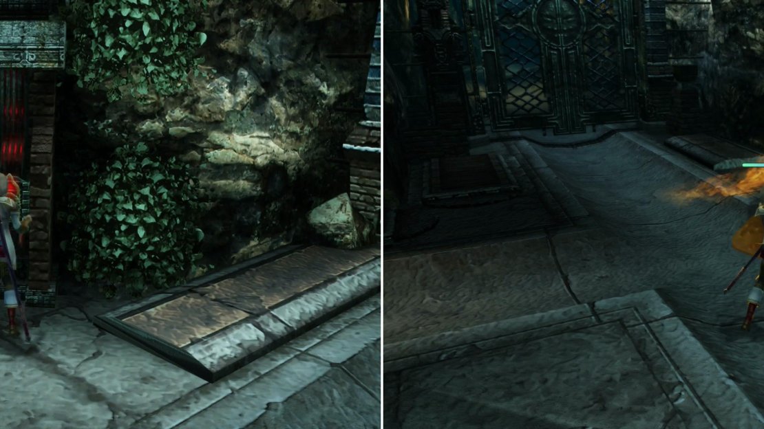 Flip the switch in the Pithead Junction B area for a chance to spawn Melt (left), which ironically can be… melted… with fire magicks (right).