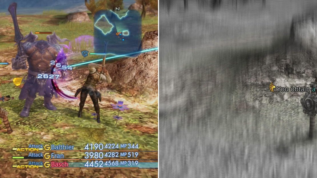 As long as you lure Bluesang away from the traps, he should be easy to chop down (left). Your reward for doing so is a Cruel Trophy (right).
