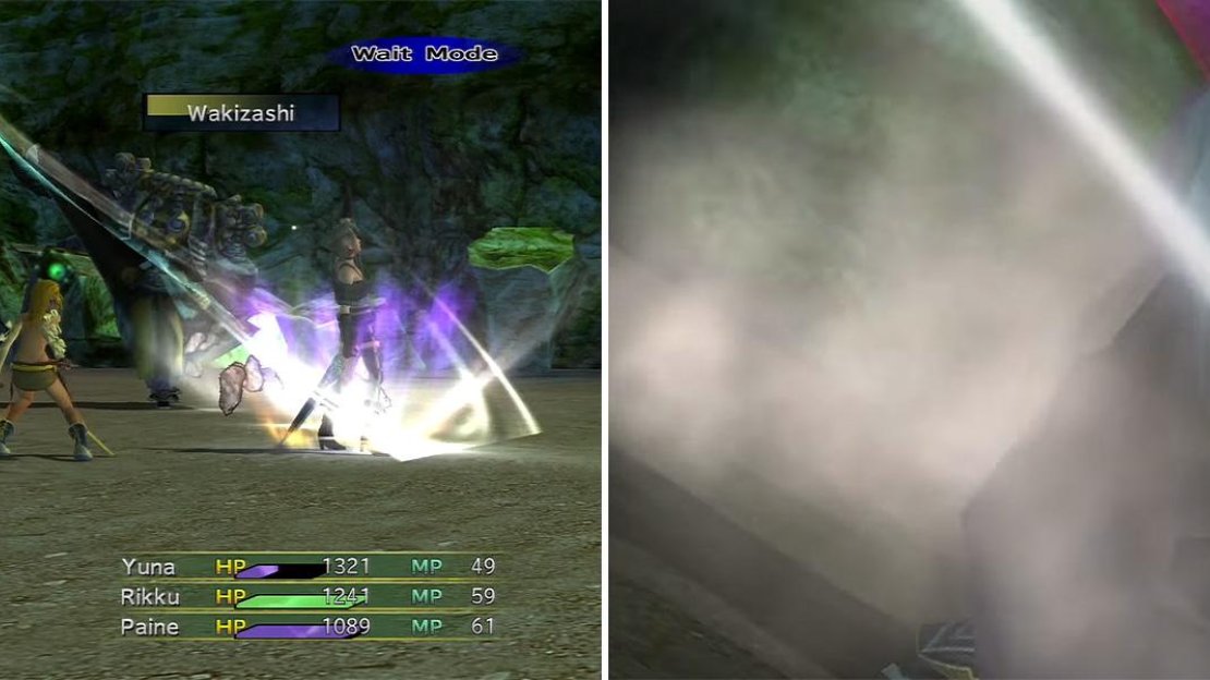 Dark Yojimbo uses his normal attacks from FFX, notably Zanmato (right).