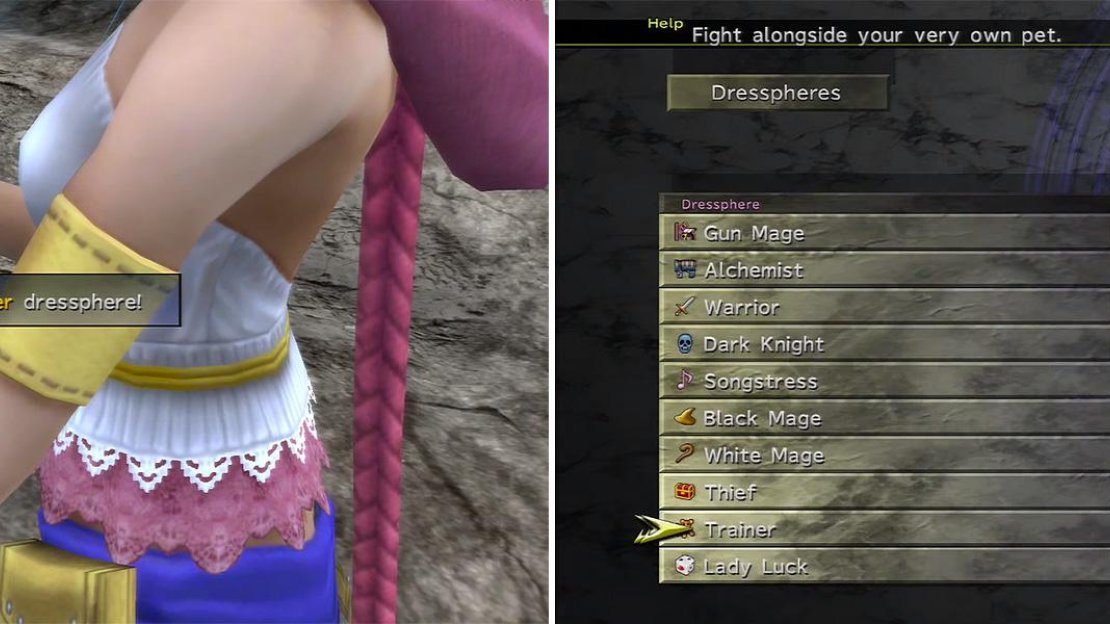 The Trainer Dressphere is a fun one. Each lady gets their own pet to fight for them and can learn various attacks with them.