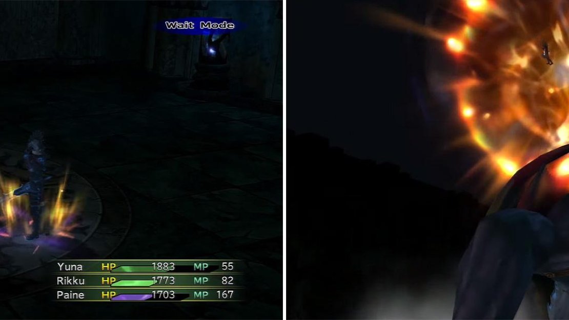 As you would expect from fighting the previous Dark Aeons, Ifrit uses his regular skills but notably Hellfire (right) so be wary.