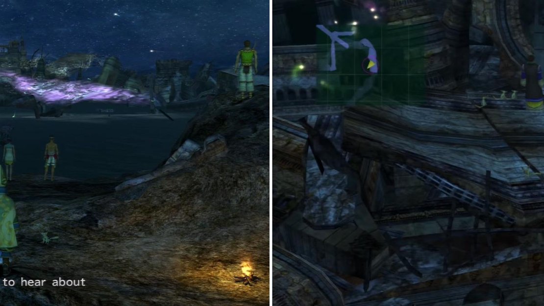 You can speak with Maechen one last time (left) and can also find Isaaru further in (right).