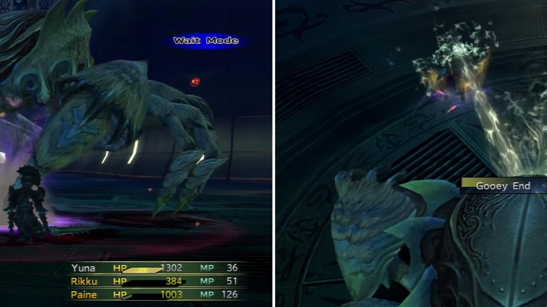 Aranea is a stronger version of Boris, the giant crab. It uses Spider Bite (left) and Gooey End (right) which is a stronger version of Sticky End. He isn’t difficult.