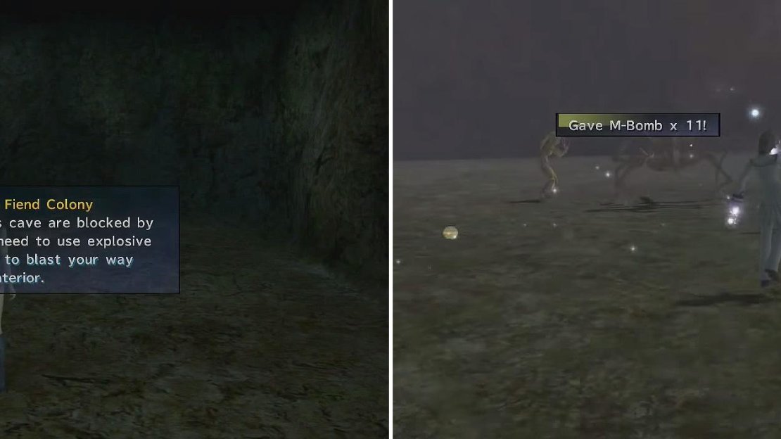 Bombs are needed for blowing up walls inside the colony (left). You can collect more from killing enemies (right).