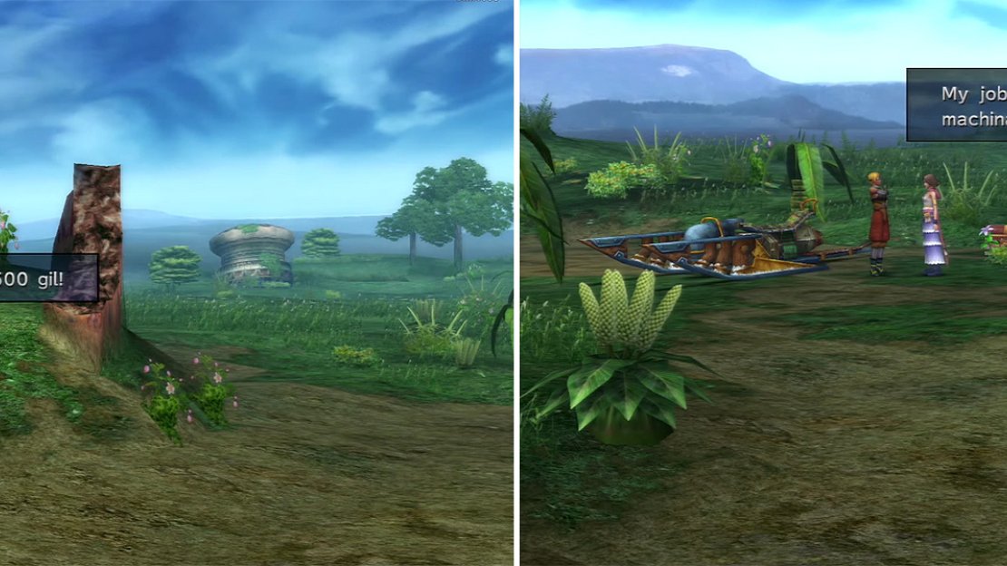 There are tons of treasure chests to be found on the Highroad (left) all of which are easily discovered. Make sure to talk to all the Al Bhed (right) you come across as this will affect later chapters.