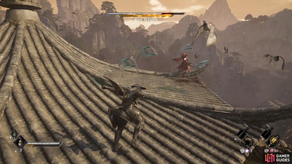 Some bosses you defeat may change the makeup of other battles, like Red Wraith here.