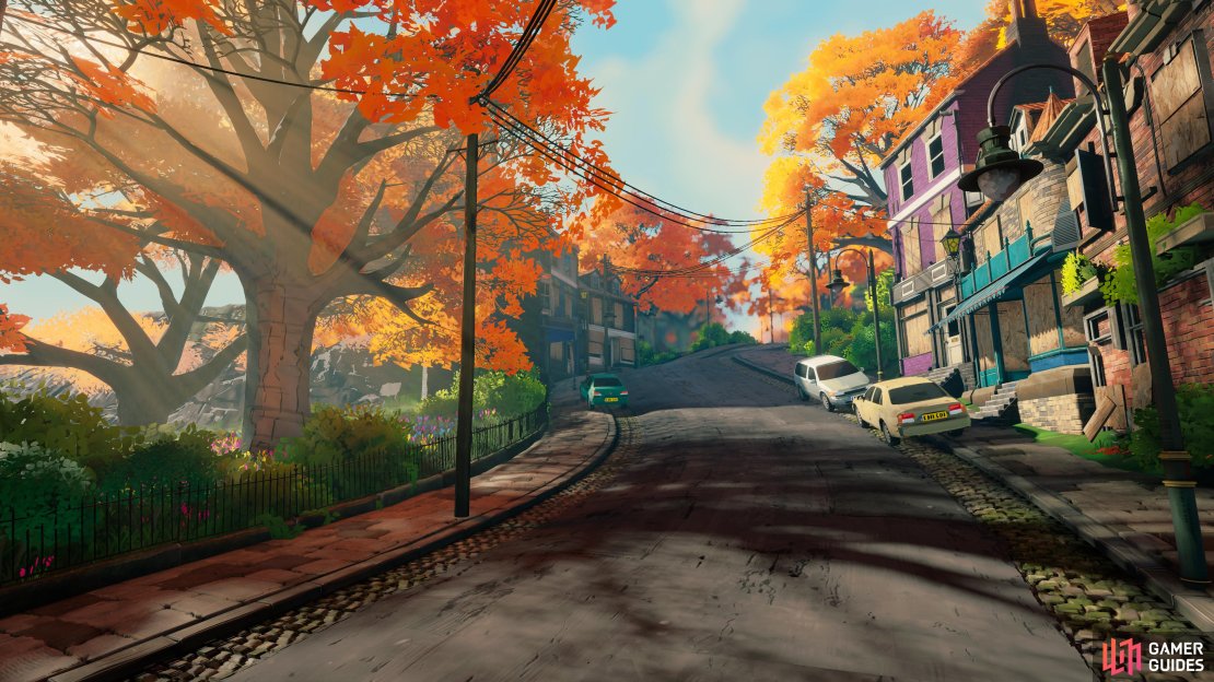 You can freely explore the small town of There are No Ghosts at the Grand.
