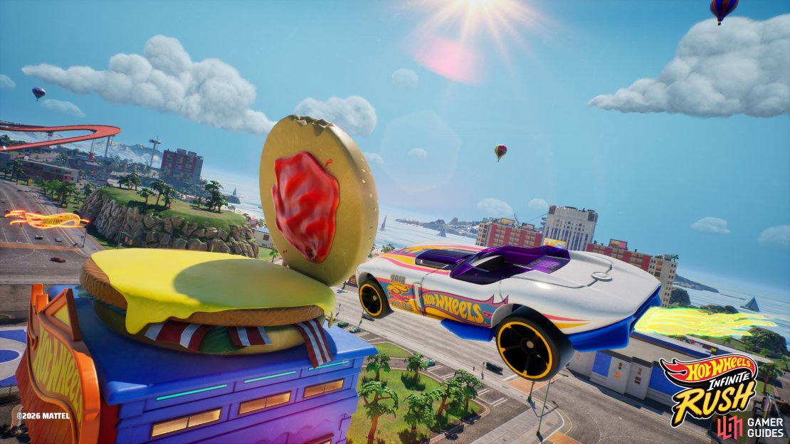 Hot Wheels goes open world. See that burger? You can go there, etc.