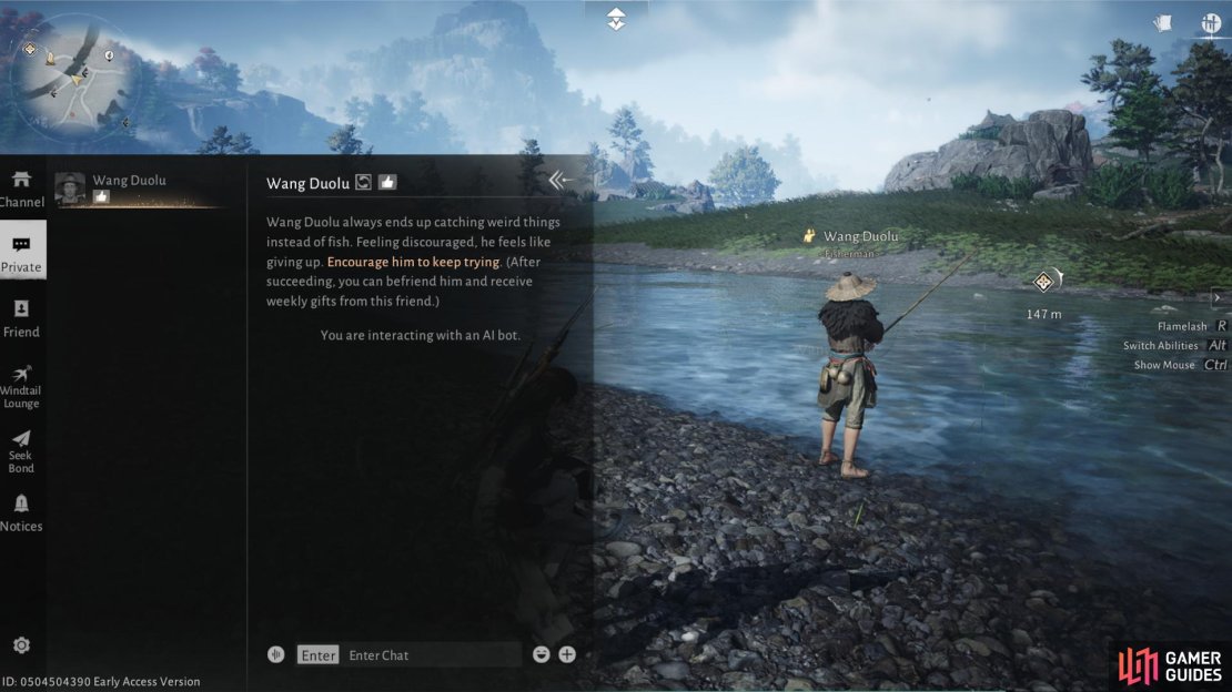 I get the immersion of talking to an NPC using AI… But at least make it work. Image via Gamer Guides / NetEase.