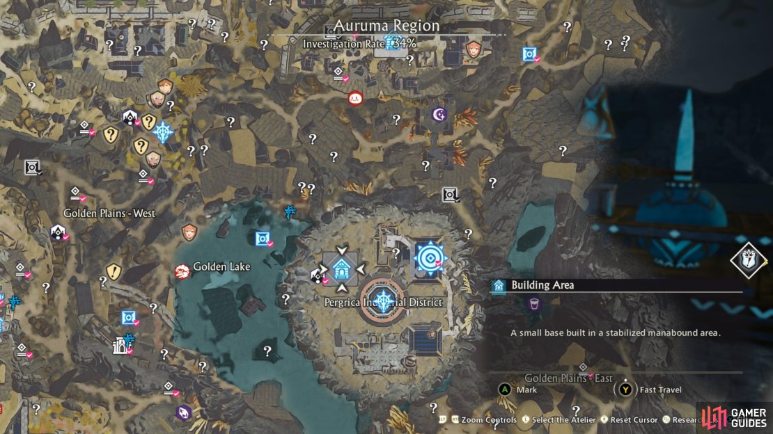 Clearing the overflowing mana in a region unlocks dozens of locations to visit on your map.