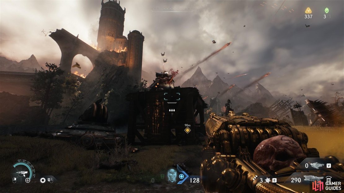 Weapon upgrades encourage you to learn each weapon as you get it.
