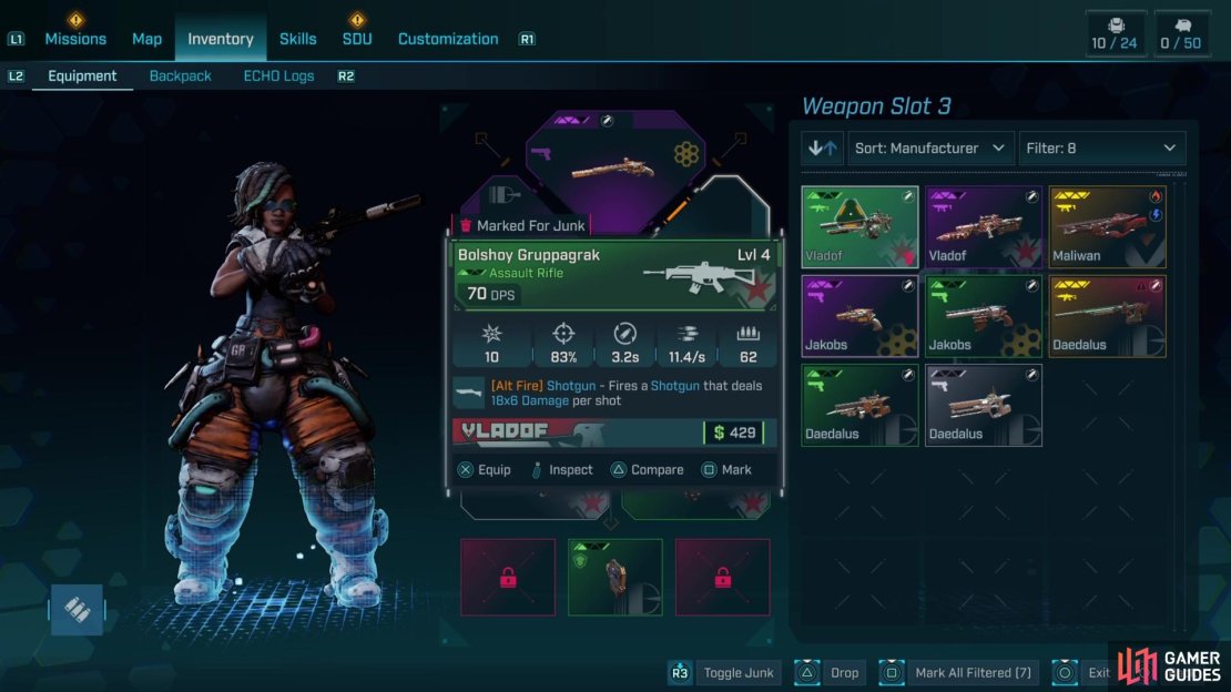 The UI, especially the inventory system, leaves a lot to be desired.