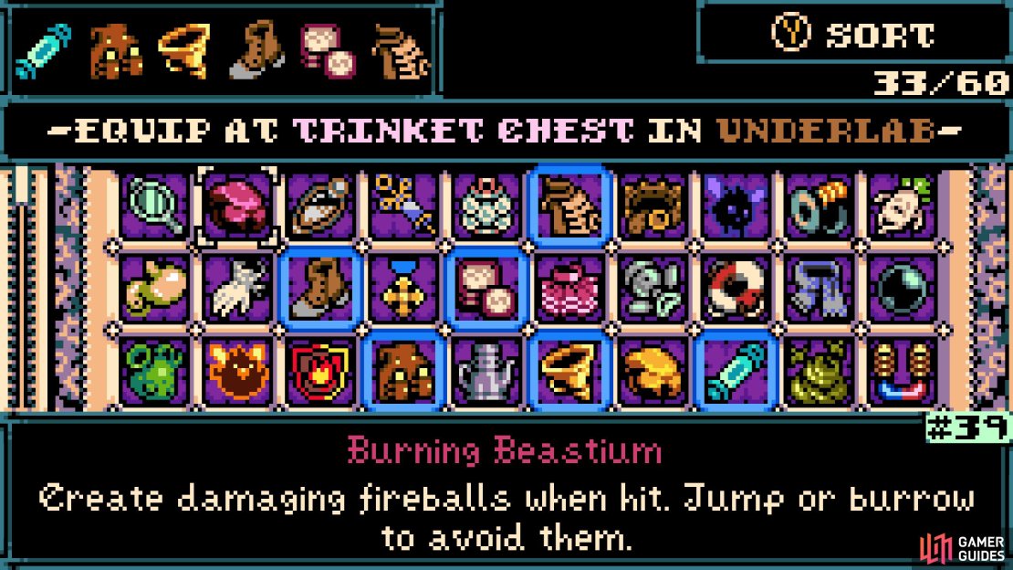 There are a massive amount of Trinkets that will alter how Mina controls and your various abilities.