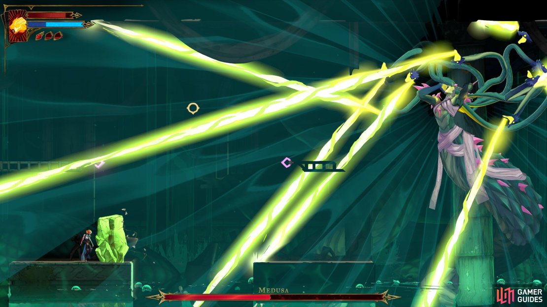 Boss encounters combine the visuals and gameplay to create memorable and challenging fights.