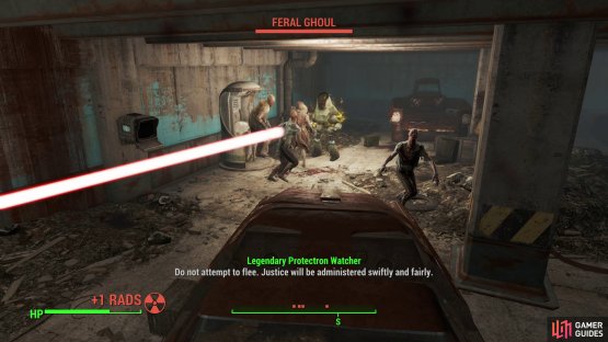 or hack a terminal to distract the Ghouls with a Protectron.