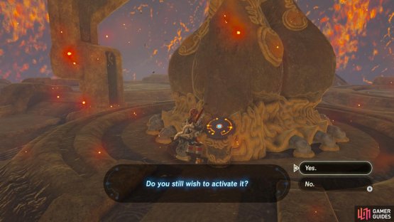 Activate the main control unit to finish off this Divine Beast