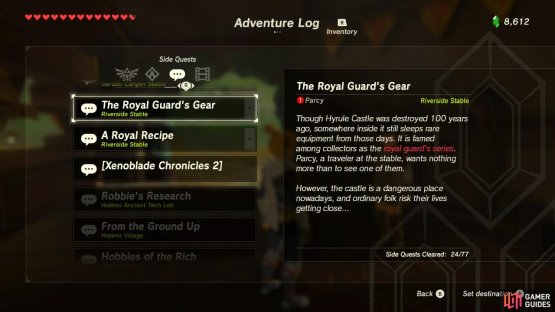 Note that the Royal weapons and the Royal Guard weapons are two different weapon series.