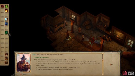 During the quest &ldquo;A Task for the Sweet Teeth&rdquo;, send the Sweet Teeth out to weed the Narlmarches to get an Emerald Necklace,