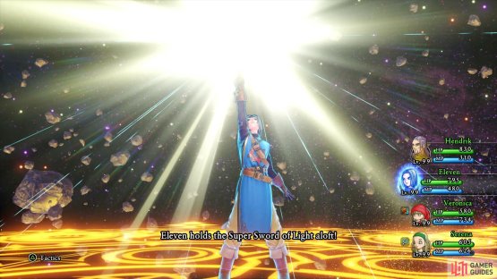 Use the Super Sword of Light from your inventory
