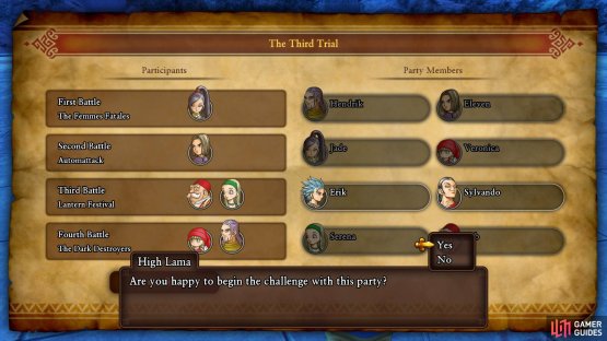 This should be your party for this Trial