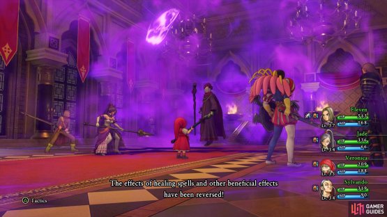 stop healing while Purple Mist is active.