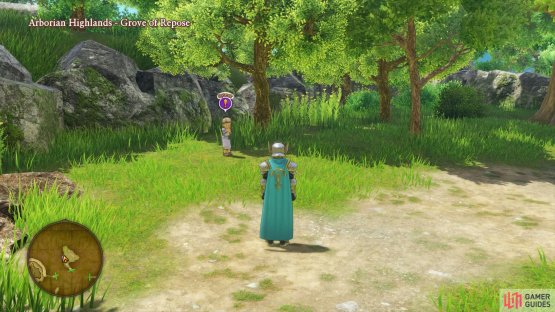 Head to the Grove of Repose in Arboria to find a sickly young girl