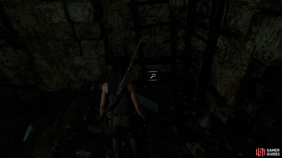 Find the relic on the upper level