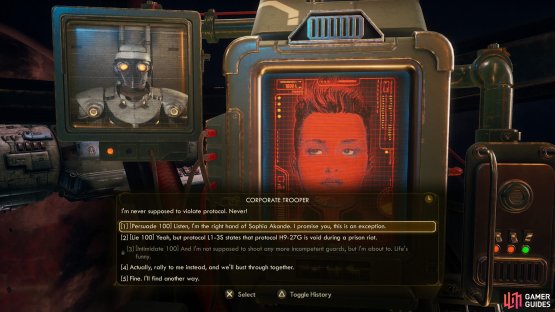 When you approach Tartarus, you&rsquo;ll be contacted by a trooper