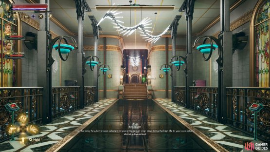 Make your way to the Early Retirement Center, which decidedly has the veneer of opulence.