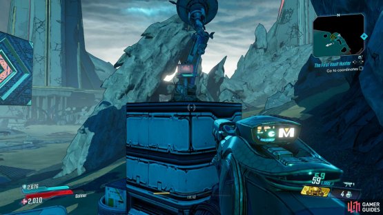 while you&rsquo;ll find a Crimson Radio along with a Dead Claptrap in the desert itself.