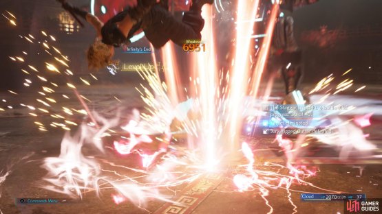 while a single Infinity’s End is enough to defeat it once staggered.