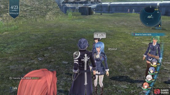 then go and talk to Jessica for a Character Note.