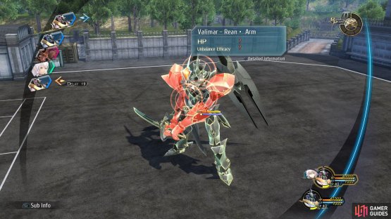 Aim for Valimar’s arms when he is in the Default Stance