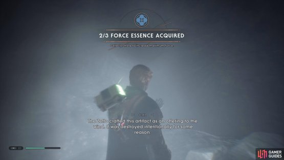 and then interact with it to gain a Force Essence.
