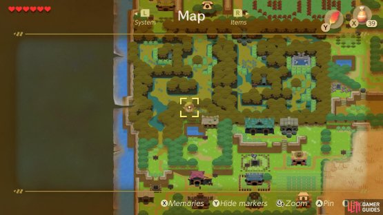 Head to this location on the map to find a Chest surrounded by trees, remove the stone to get access, 