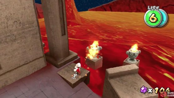 Lighting all the torches in an area will grant you access to the next area
