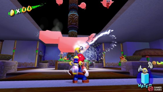 Spray the Pink Boos to create platforms