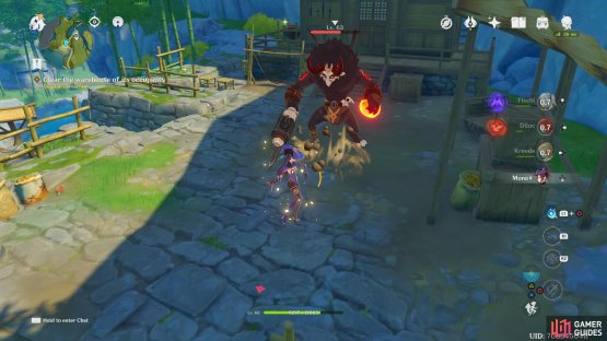 Defeat the Hilichurls to clear the troublemakers from the warehouse
