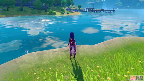 Here is a visual of the East of Mondstadt City fishing point.
