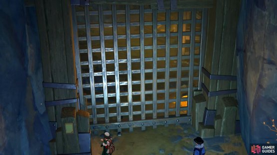 Head northwest to find the locked Storehouse Gate.