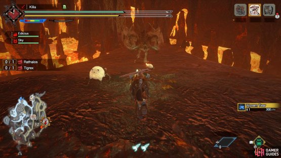 Watch out for Rathalos’ tail, as he likes to knock you over!