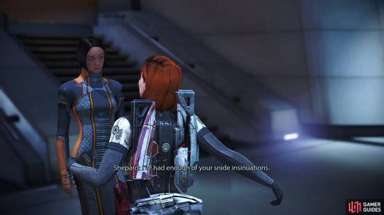 you can end the interview at any time by attacking her.