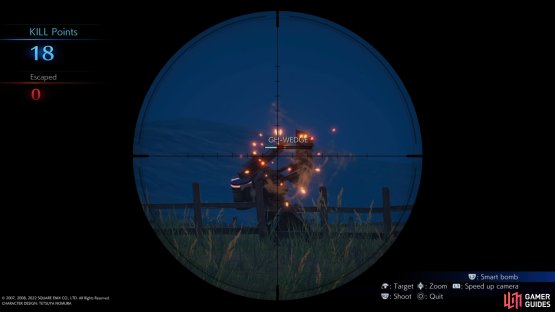 three headshots to the left and a smart bomb to the right robot will see you through here.