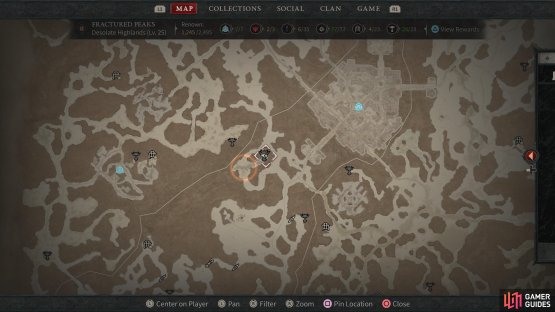 Head here in the !Desolate Highlands
