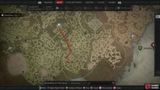 From the Waypoint, head south until you reach Oka&rsquo;bo Temple and follow it around to the south.