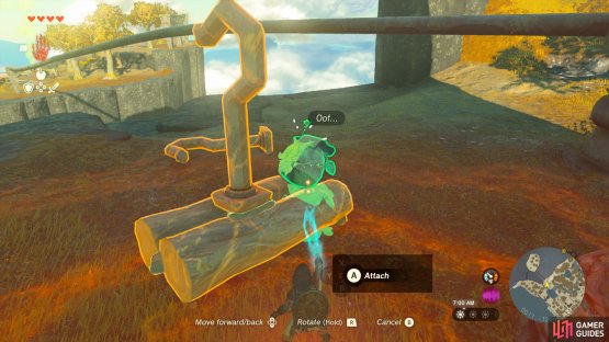 Build a platform and attach the Korok to it